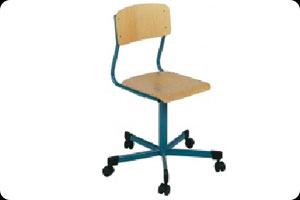 Školská stolička na kolieskach